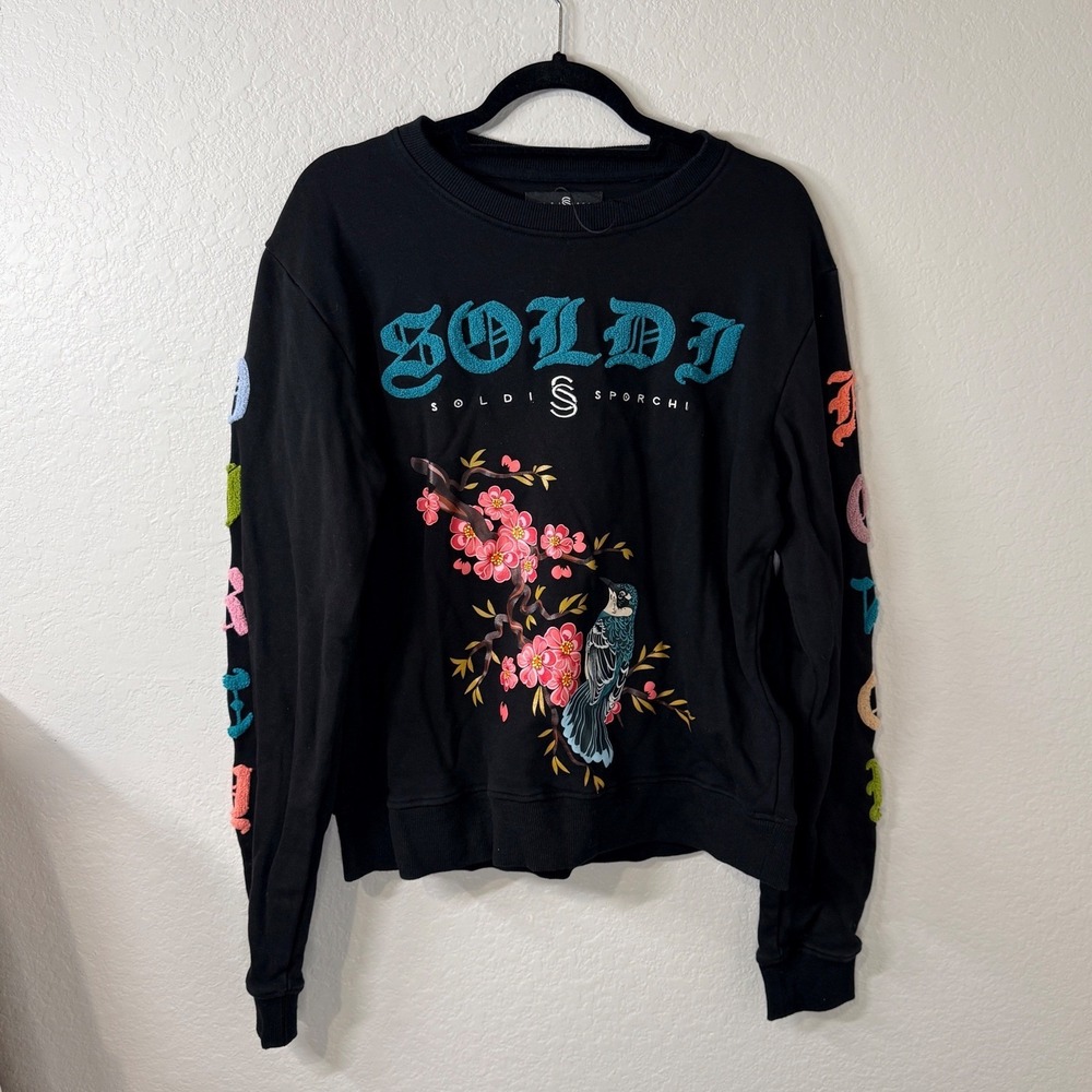Soldi Sporchi Mens Sz XL  Bird View Dirty Money Y2K Hip Hop Streetwear Sweatshir